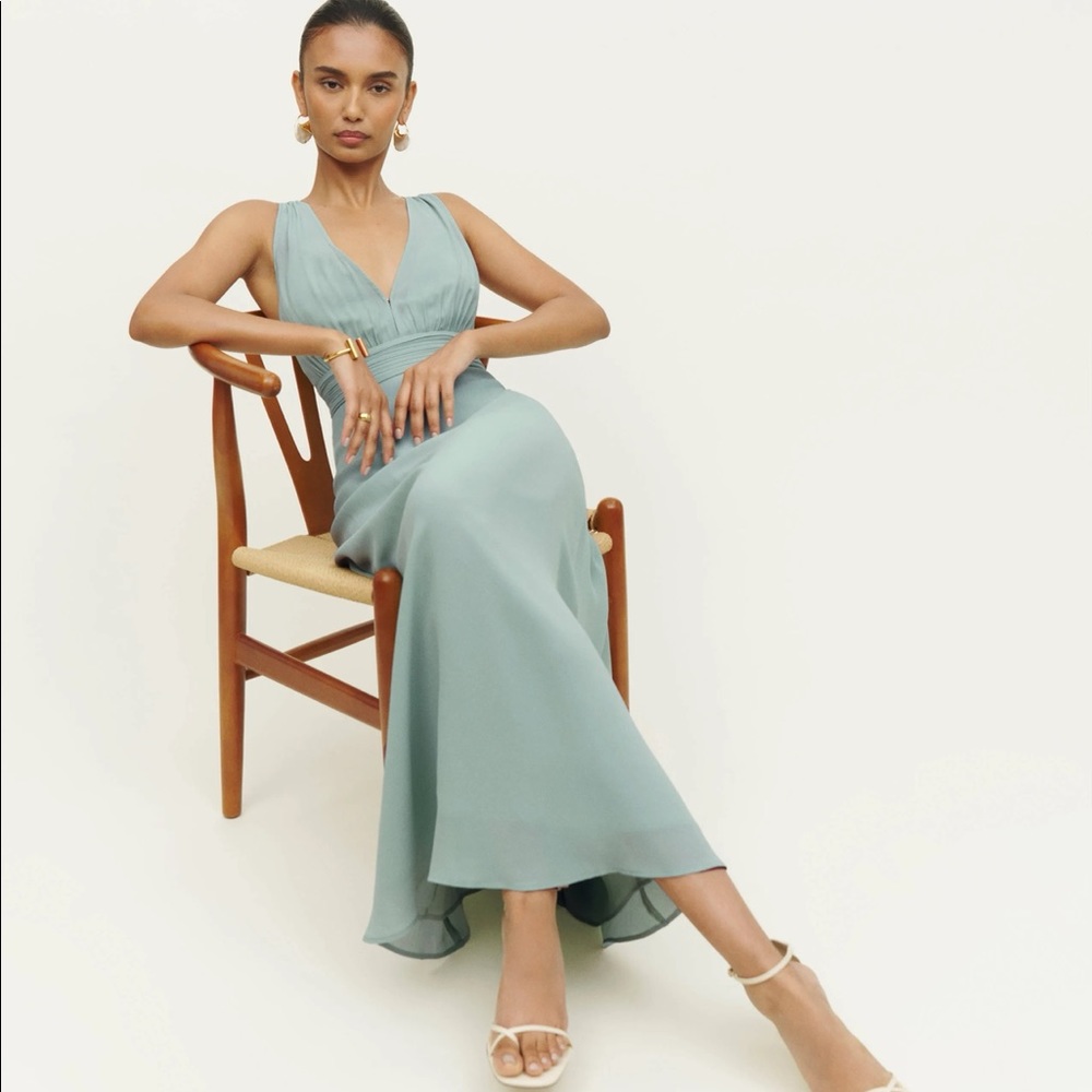 Reformation Rosalind dress in mint